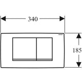 Geberit Twinline30 működtető nyomólap, 2 mennyiséges, matt króm/fényes króm (régi Twinline helyett)-1