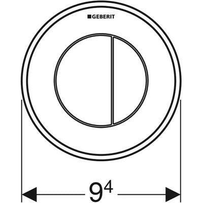 Geberit 01 típ. távm. falba rejtett 2 mennyiségesalpin fehér nyomólap-1