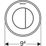 Geberit 01 típ. távm. falba rejtett 2 mennyiséges nyomólap matt króm-1