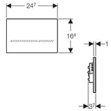 Geberit Sigma80 nyomólap fekete 116.090.SG.1-1