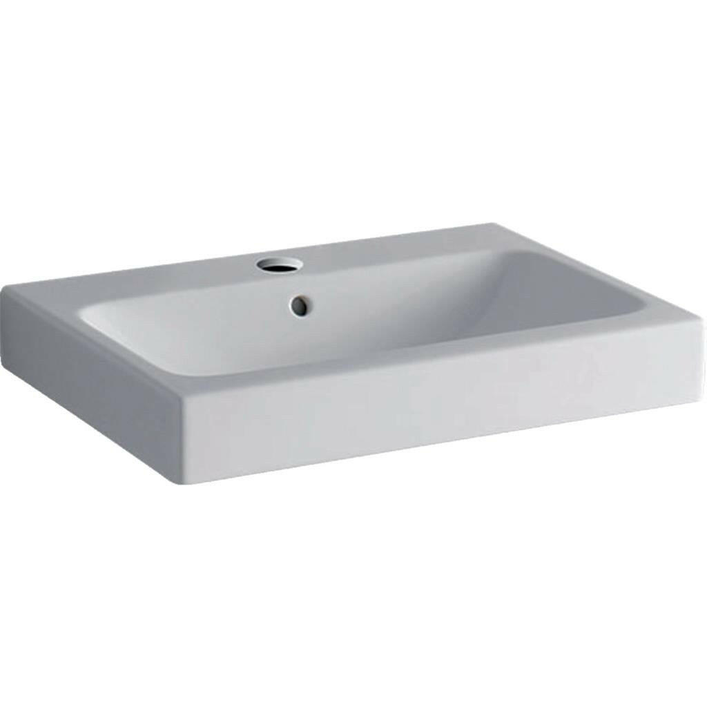 Geberit iCon pultra ültethető mosdó, 60x15,5x48,5cm, csaplyuk középen, túlfolyóval (124560000)