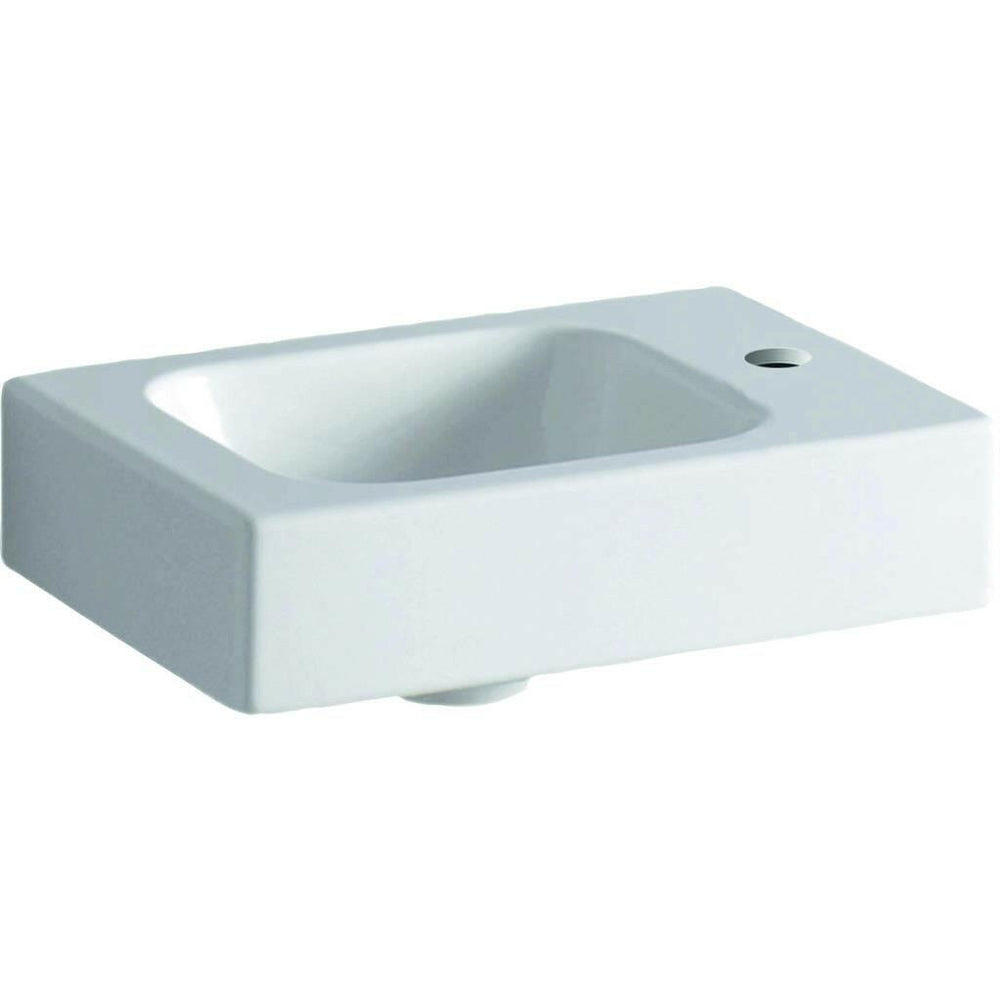 Geberit iCon kézmosó, 38x13,5x28cm, csaplyuk jobbra, túlfolyó nélkül (124736000)