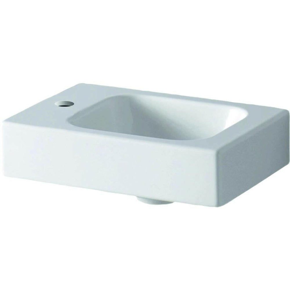Geberit iCon kézmosó, 38x13,5x28cm, csaplyuk bal oldalon, túlfolyó nélkül (124836000)