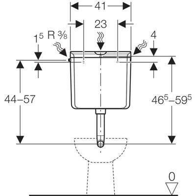 Geberit AP 110 falon kívüli WC - tartály (136.610.11.1)