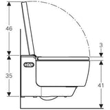 Geberit AquaClean Mera Comfort komplett higiéniai berendezés fali wc-vel alpin fehér-3