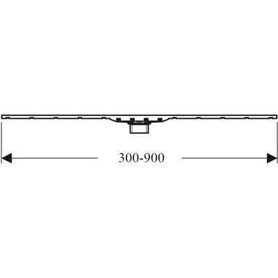 Geberit CleanLine 80 zuhanyfolyóka pezsgő színű/polírozott, 30 - 90cm, easy - to - clean bevonattal (154.440.39.1)