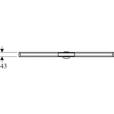 Geberit CleanLine 20 zuhanyfolyóka fényes/rozsdamentes 30 - 160cm (154.453.KS.1)