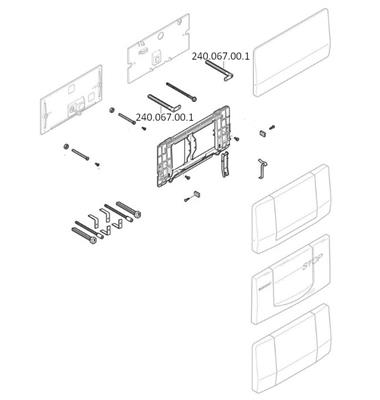 Geberit Wc Nyomólap rögzítő rúd (240.067.00.1)-1