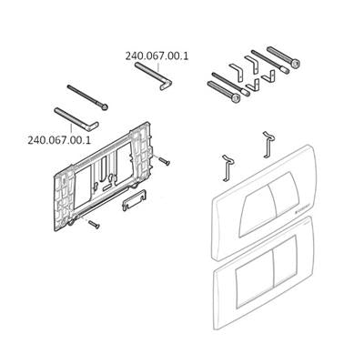 Geberit Wc Nyomólap rögzítő rúd (240.067.00.1)-2