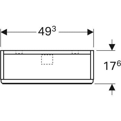 Geberit Selnova tükrös szekrény, 49,3x85x17,6cm magasfényű fehér-1