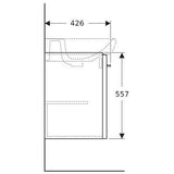 Geberit Selnova alsószekrény mosdóhoz 1 ajtóval 49,3x55,7x42,6 cm-3