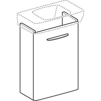 Geberit Selnova alsószekrény kézmosóhoz 1 ajtóval 39,6x55,7x22,6 cm, fehér (500.183.01.1)