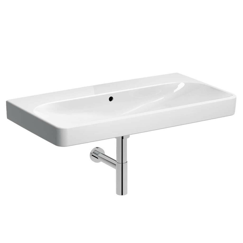 Geberit Smyle Square mosdó 90x16,5x48cm, csaplyuk nélkül, túlfolyóval (500.250.01.1)