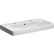 Geberit Smyle Square mosdó, 90x16.5x48cm, csaplyuk bal és jobb oldalt, túlfolyóval (500.252.01.1)