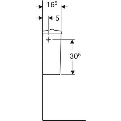 Geberit Selnova monoblokk WC-tartály, oldalsó vízcsatlakozás, 2 mennyiséges öblítés-2