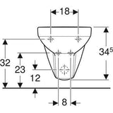 Geberit Selnova Compact fali bidé rövid, 48cm, túlfolyó látható-2