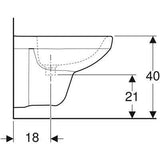 Geberit Selnova Compact fali bidé rövid, 48cm, túlfolyó látható-3