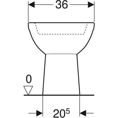 Geberit Selnova álló WC, monoblokkos kivitel, mélyöblítésű, alsó kifolyású, 67cm-2