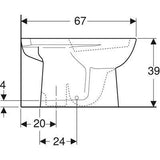 Geberit Selnova álló WC, monoblokkos kivitel, mélyöblítésű, alsó kifolyású, 67cm-3