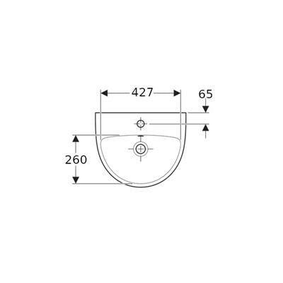 Geberit Selnova mosdó ovális 50x41cm csaplyukkal /korábbi cikk: M31150/-2