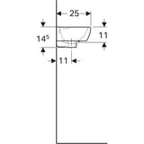 Geberit Selnova Square kézmosó, rövidített 45x15x25cm, jobbos-3