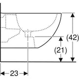 Geberit Acanto fali bidé, zárt forma, 51cm, túlfolyóval-3