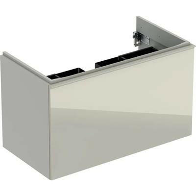 Geberit Acanto alsó szekrény mosdóhoz, 1fiók+1belső fiók, 89x53.5x47.5cm, matt lakkozott homokszürke (500.612.JL.2)