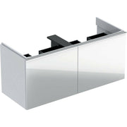 Geberit Acanto alsó szekrény duplamosdóhoz, 2 fiók, bűzzár, 119x53.5x47.6 cm, magasfényű fehér (500.613.01.2)