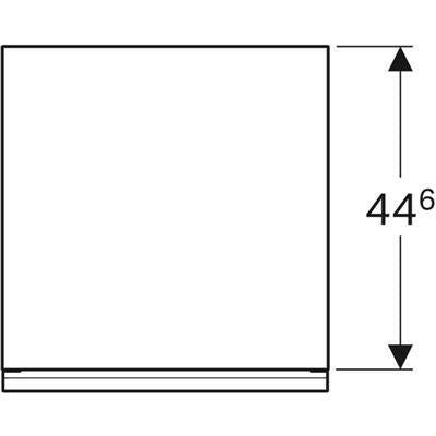 Geberit Acanto oldalsó kiegészítő szekrény, egy belső fiókkal, fényes üveg/Láva, 45x52x47,6 cm-1