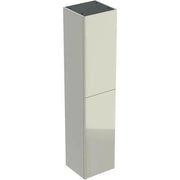 Geberit Acanto magas szekrény, 2 ajtó, 38x173x36, matt lakkozott homokszürke/fényes homokszürke üveg (500.619.JL.2)
