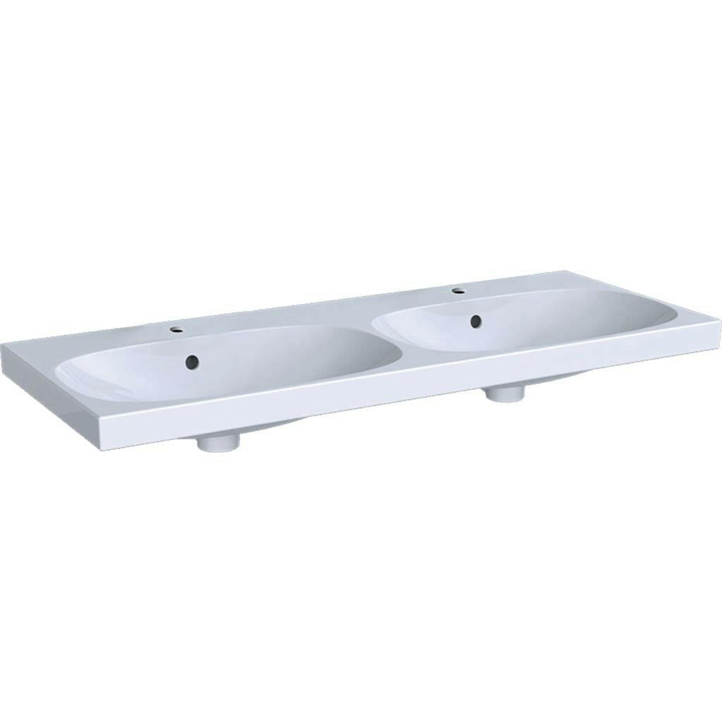 Geberit Acanto dupla mosdó alsó szekrényhez, 120x16.8x48.2cm, csaplyuk középen, túlfolyóval (500.627.01.2)