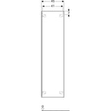Geberit Acanto magas szekrény egy ajtóval 45x173x17,4 cm, homokszürke/üveg-2