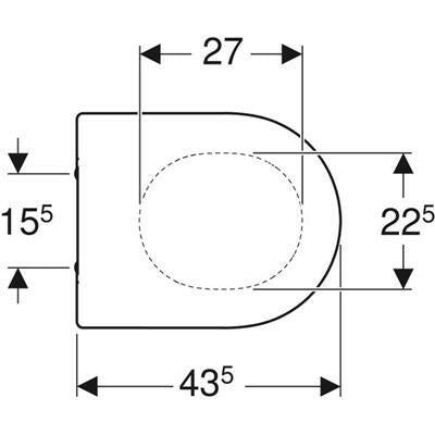 Geberit Acanto WC tető, lecsapódásgátlós, rögzítés felülről-1