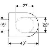 Geberit Acanto WC tető, lecsapódásgátlós, rögzítés felülről-1