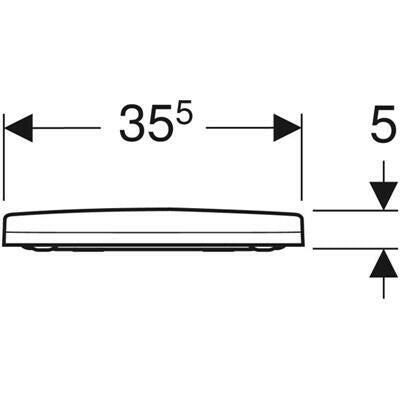 Geberit Acanto WC tető, lecsapódásgátlós, rögzítés felülről-2