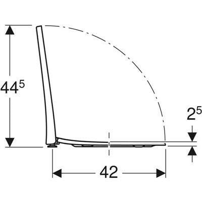 Geberit Acanto WC tető, lecsapódásgátlós, rögzítés felülről-3