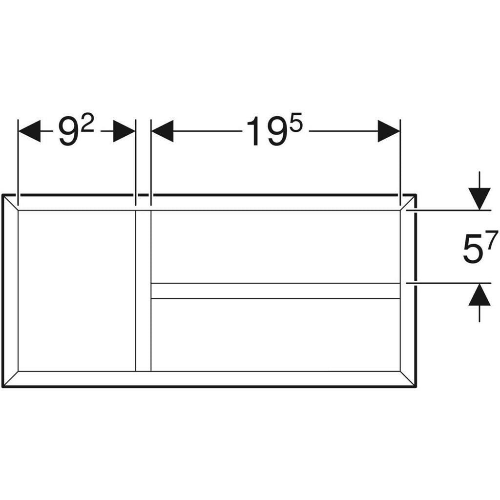 Geberit Smyle Square fiókbetét, T osztású, 32,3x5,9x15cm-1