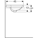 Geberit VariForm beépített mosdó 55x45cm szögletes-3