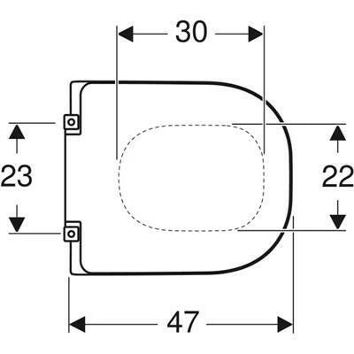 Geberit Selnova Comfort Square fali WC tető-1