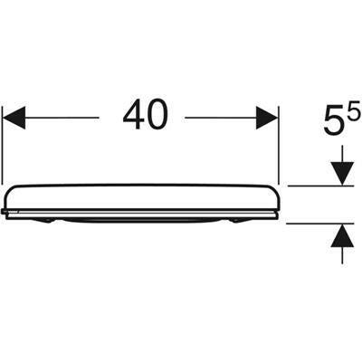 Geberit Selnova Comfort Square fali WC tető-2