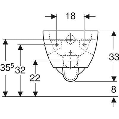 Geberit Selnova fali WC, mélyöblítésű, részben zárt forma, Rimfree (501.545.01.1)