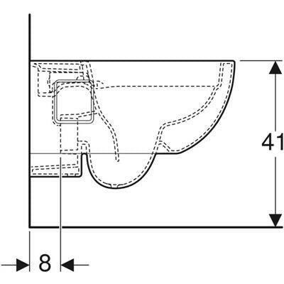 Geberit Selnova fali WC, mélyöblítésű, részben zárt forma, Rimfree (501.545.01.1)