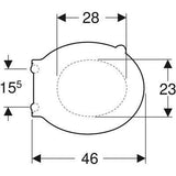 Geberit Selnova Comfort WC tető, akadálymentes, rozsdamentes acél zsanér-1