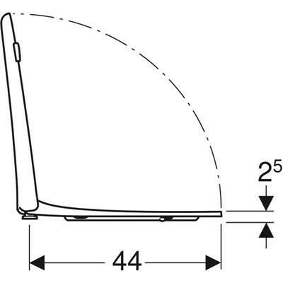 Geberit Selnova Comfort WC tető, akadálymentes, rozsdamentes acél zsanér-3