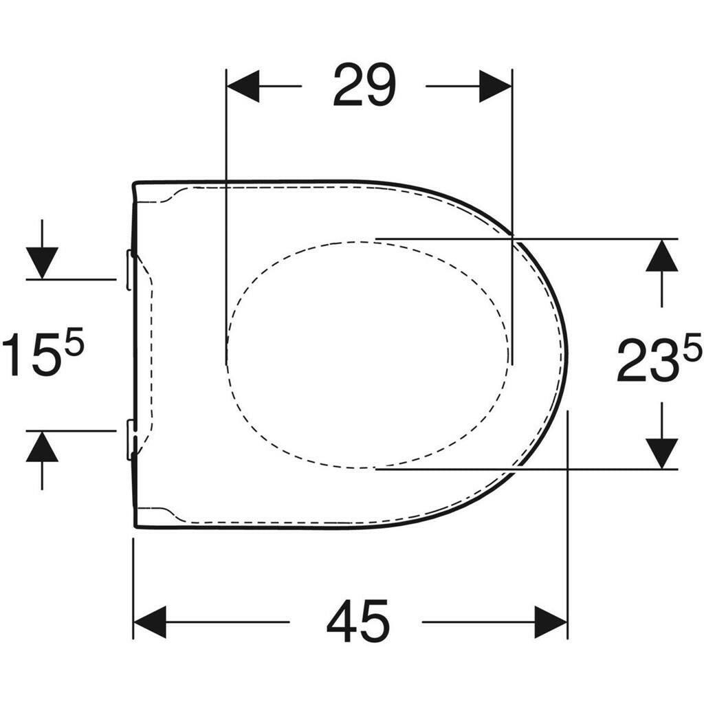 Geberit iCon wc ülőke, lecsapódásgátlós, gyorskioldó zsanérral, felső rögzítésű (501.660.01.1)