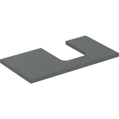 Geberit ONE mosdópult jobb oldali kivágással, pultra ültethető tálformájú mosdóhoz, 90x3x47cm, láva (505.313.00.3)