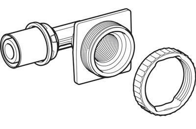Geberit Volex 90° - os csatlakozó falba rejtett öblítőtartályhoz 20 - 1/2" (618.881.00.1)
