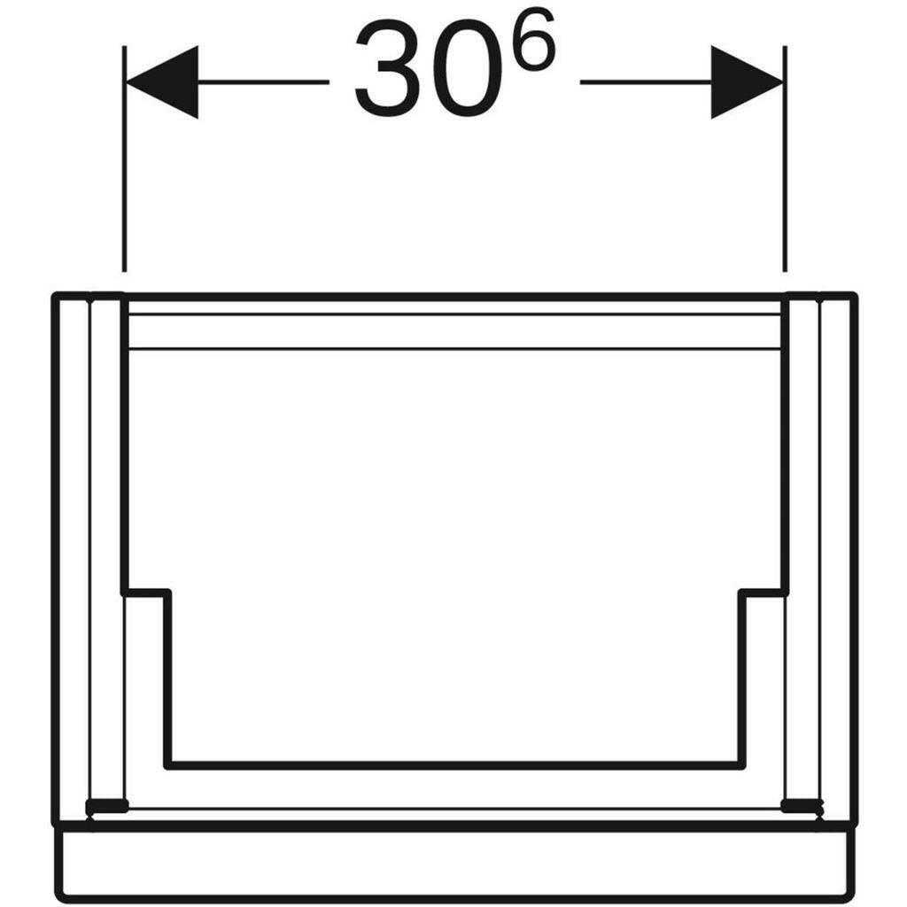 Geberit iCon alsó szekrény kézmosó, 1 ajtóval, jobbra nyíló, 37x42x28cm, magasfényű lakkozott fehér-2