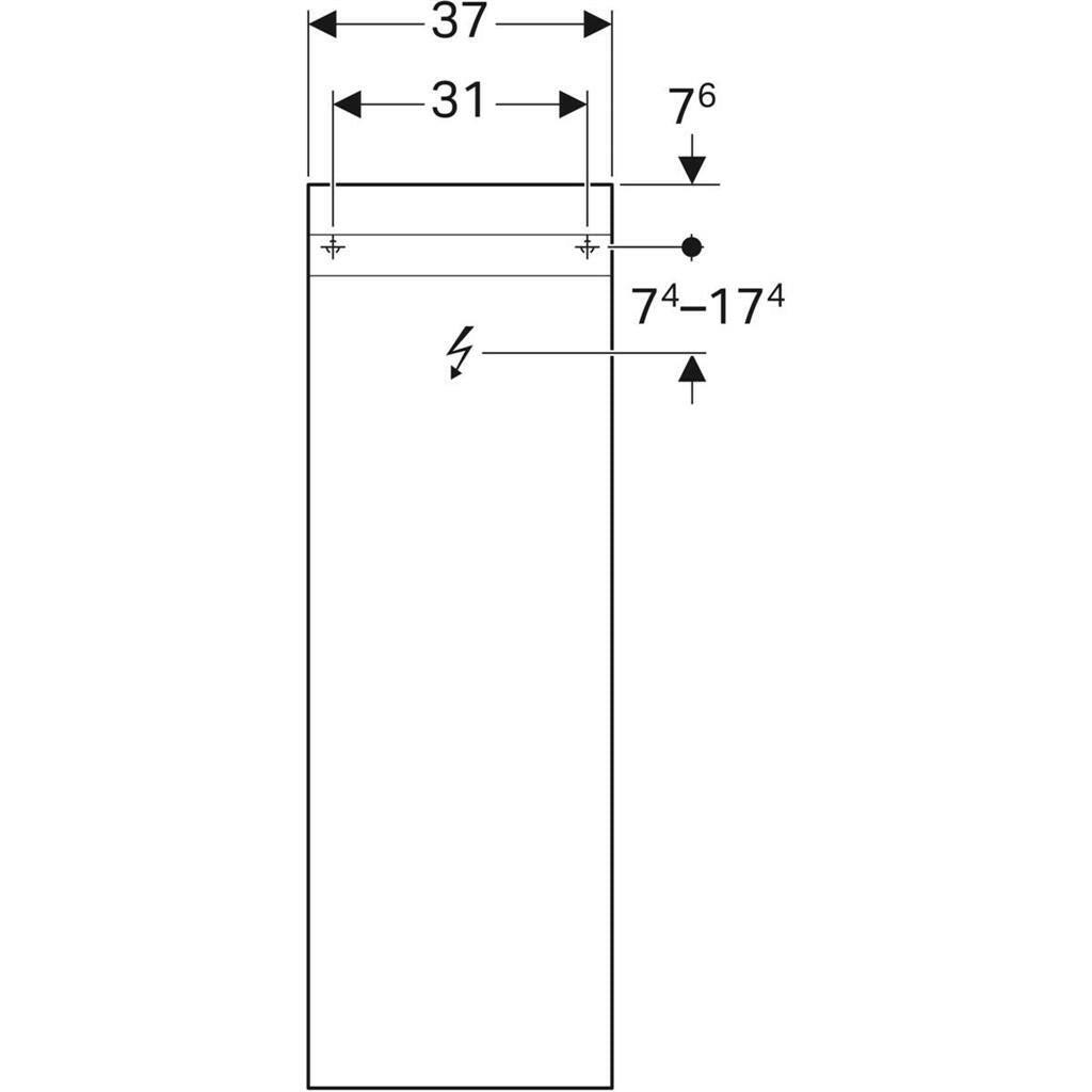 Geberit iCon tükör világítással, 37x110x10,4cm, 9w (840537000)