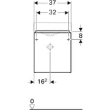 Geberit iCon alsó szekrény kézmosóhoz, 1 jobbra nyíló ajtóval, 37x42x28, matt lakkozott láva-3